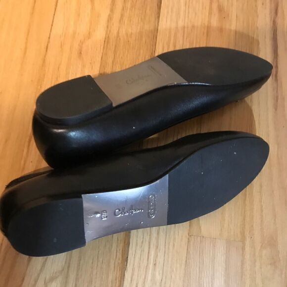 Cole Haan Sz 6.5 Black Leather Flats - Nike Air Edition - Picture 3 of 5